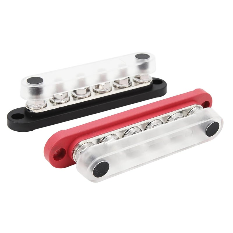 2PCS Battery Bus Bar, Power Distribution Block 6x5 16in M8 150A 6 Channel Power Distribution Block for Vehicle Solar Systems 12V 48V - Image 3