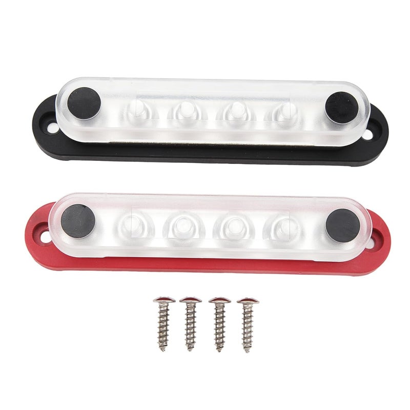 2PCS Battery Bus Bar, Power Distribution Block 6x5 16in M8 150A 6 Channel Power Distribution Block for Vehicle Solar Systems 12V 48V - Image 1
