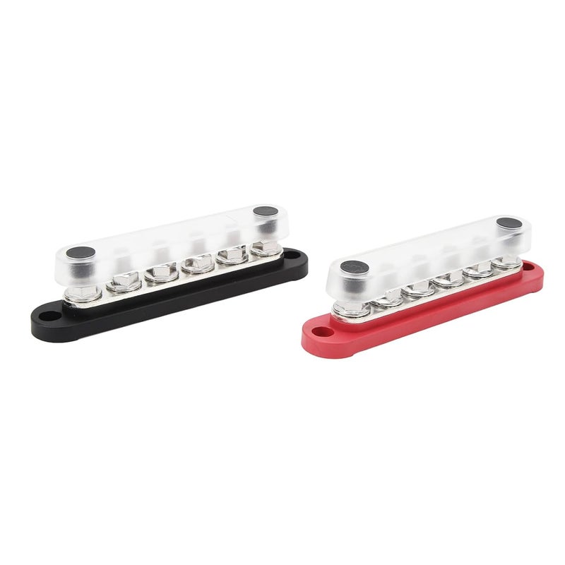 2PCS Battery Bus Bar, Power Distribution Block 6x5 16in M8 150A 6 Channel Power Distribution Block for Vehicle Solar Systems 12V 48V - Image 4