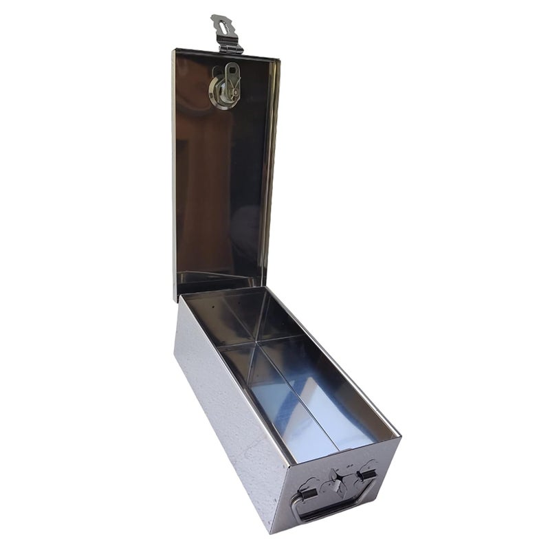 GinoSet ® Stainless Steel Safe Bank Locker Boxes For Jewellery Boxes, Check book Box, Cash Box Size - 12 Inch (L-31cm, W-13cm, H-9.5cm)(With Pre fited Lock & 2 Key) (Standard Jewel 12) - Image 5
