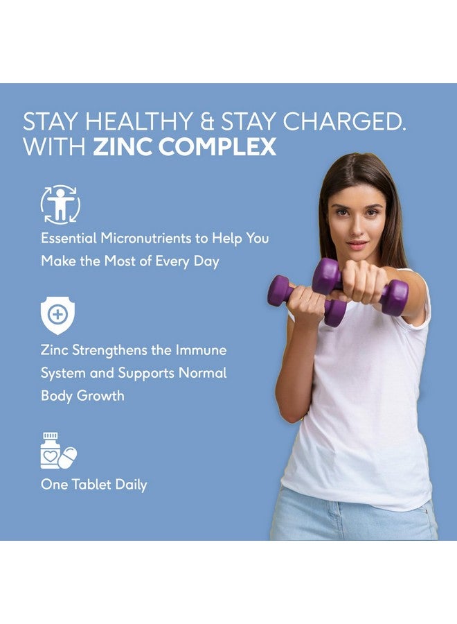 HEALTHKART مكملات الزنك من Hk Vitals مع فيتامين C وفيتامين D3 ومجموعة الفيتامينات والمعادن لتعزيز المناعة للبالغين 60 قرص زنك - Image 4