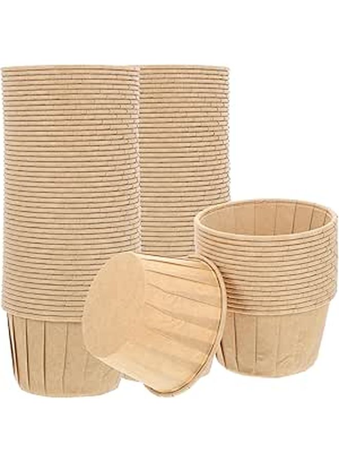 150pcs Large Natural Paper Baking Cups Muffin Liners Oil Resistant High Temperature Food Grade - Image 1