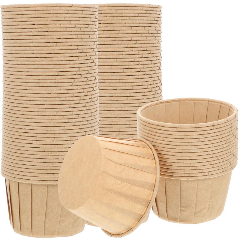150pcs Large Natural Paper Baking Cups Muffin Liners Oil Resistant High Temperature Food Grade - Image 2