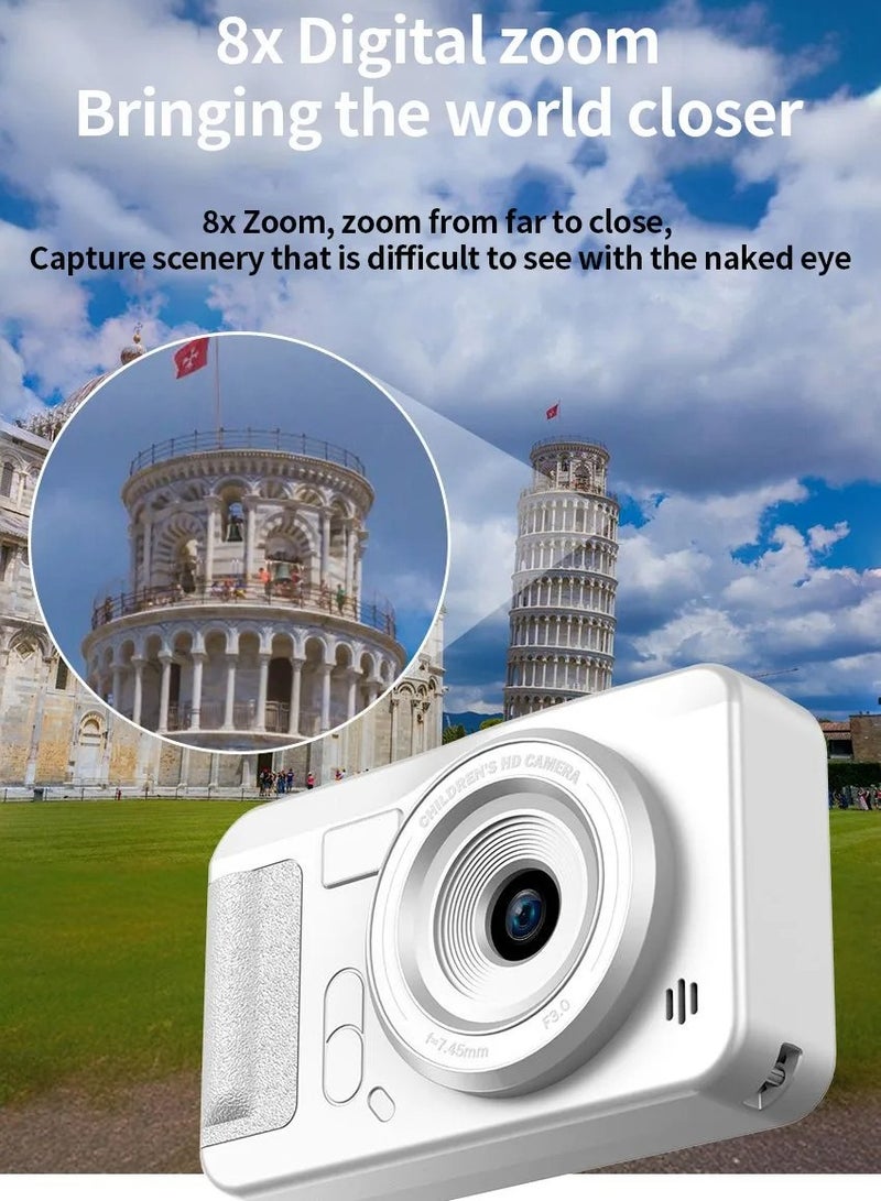 AROAQ 4k Digital Camera, 44 Megapixels High Definition Photography Travel Selfie Camera, Lightweight Portable Compact Kids Camera For Entry Level Small Students And Kids, (Black) - Image 2