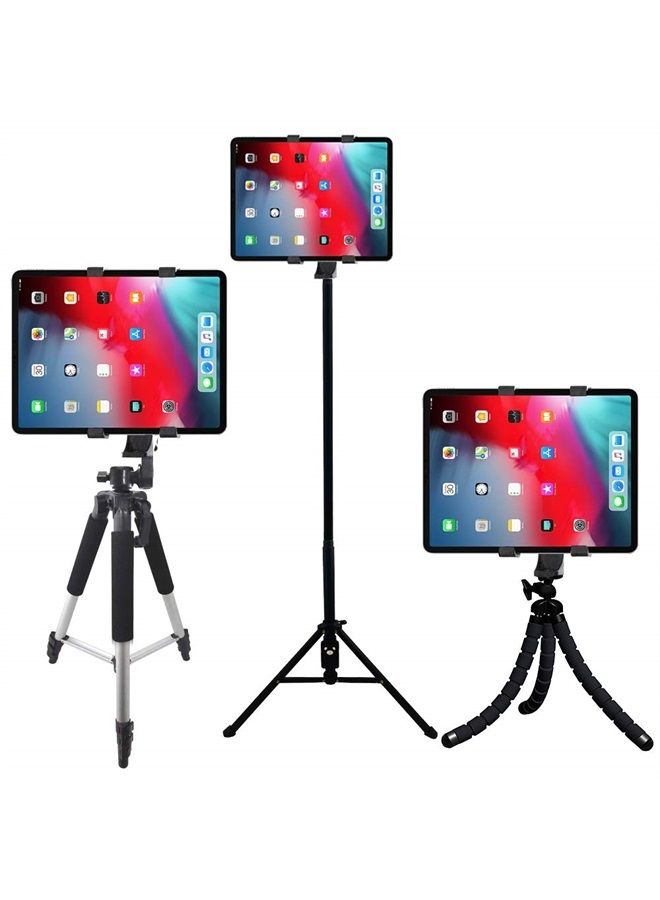Universal Tablet Tripod Mount for iPad, iPad Air, Air 2,iPad Mini,Samsung Galaxy Tab,Microsoft Surface,Google Nexus & Many More Tablets + an eCostConnection Microfiber Cloth
