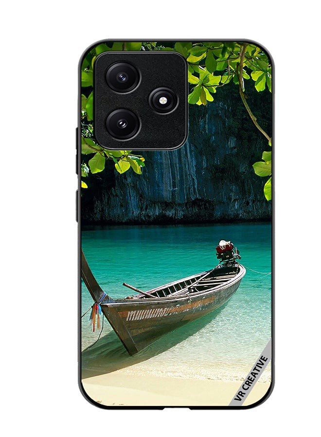 VR CREATIVE Protective Case Cover For Xiaomi Poco M6 Pro 5G Boat Lake Design  Multicolour - Image 1