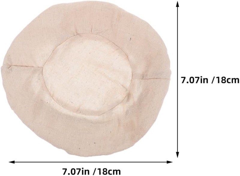Artibetter 4pcs round Dough Basket Liners Bread Basket Liner Cloth Covers 18x9cm Linen Proofing for Sourdough Bread Baking and Kitchen Use - Image 2