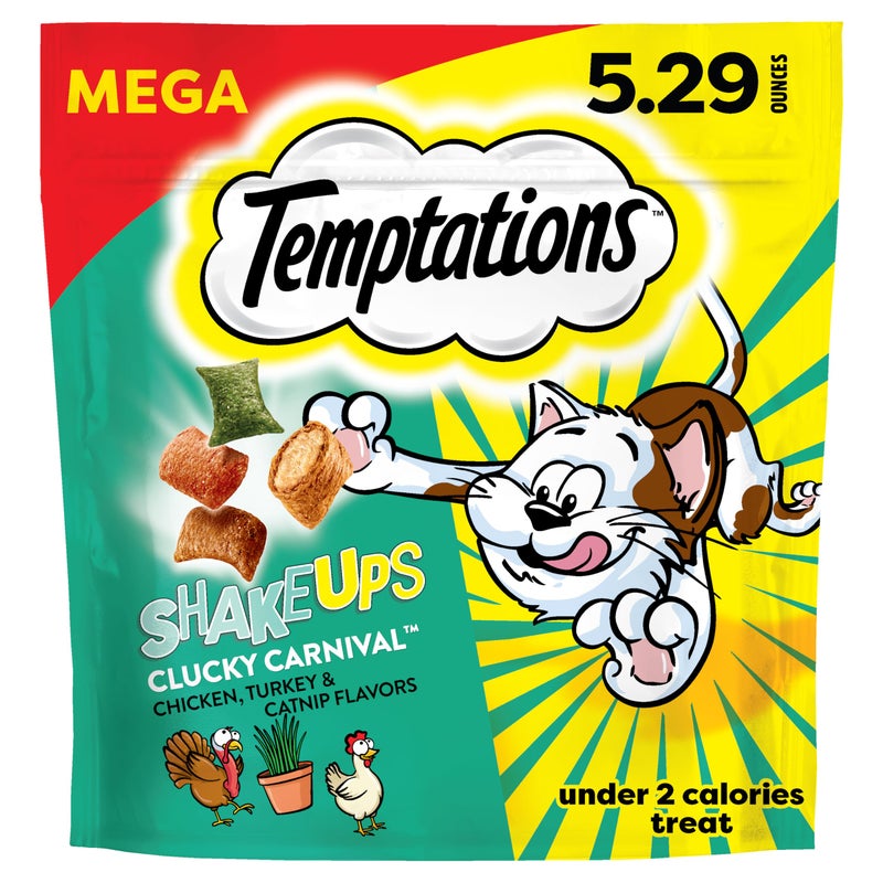 Temptations Cat Treat ShakeUps, Crunchy and Soft Cat Treats, Crustacean Celebration, 5.29 oz. Pouch