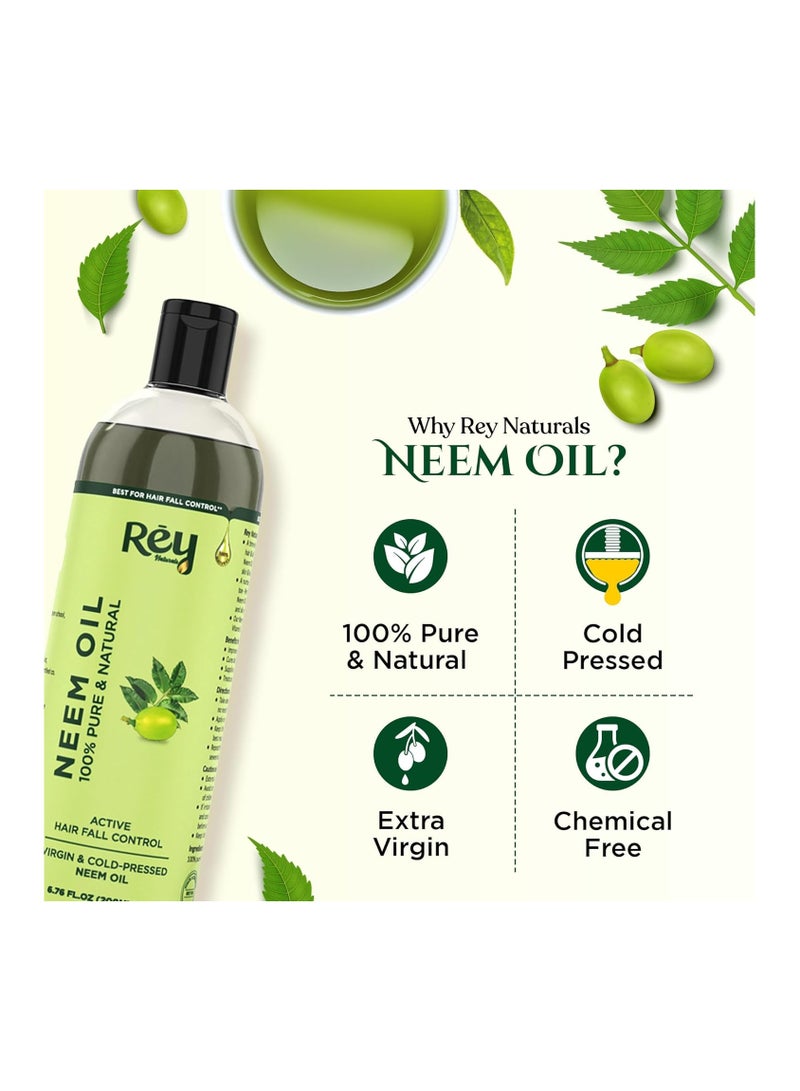 Rey Naturals ReyNaturals Cold Pressed Neem Oil 200 ml - Image 2