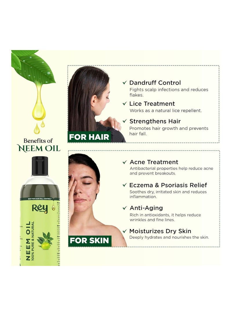 Rey Naturals ReyNaturals Cold Pressed Neem Oil 200 ml - Image 3