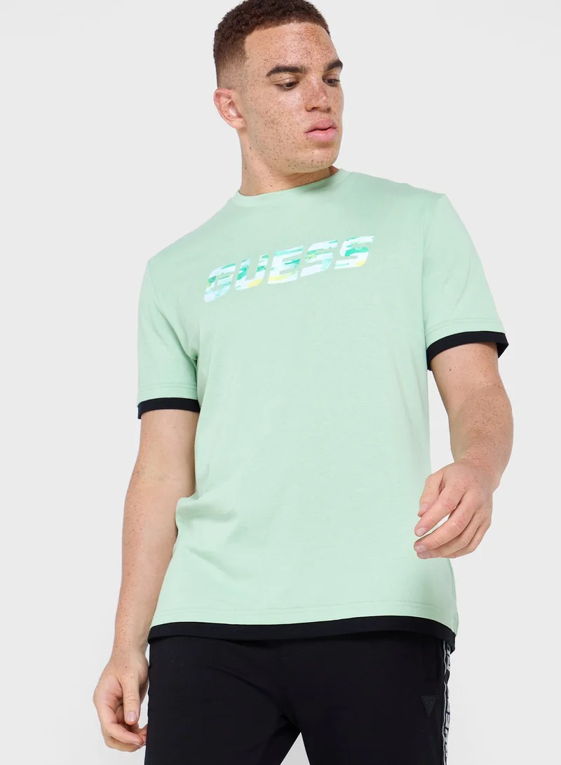 GUESS Casual Crew Neck T-Shirt
