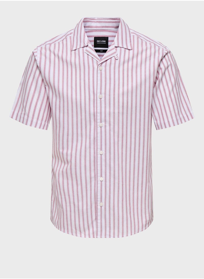 Only & Sons - Striped Slim Fit Shirt - Image 1