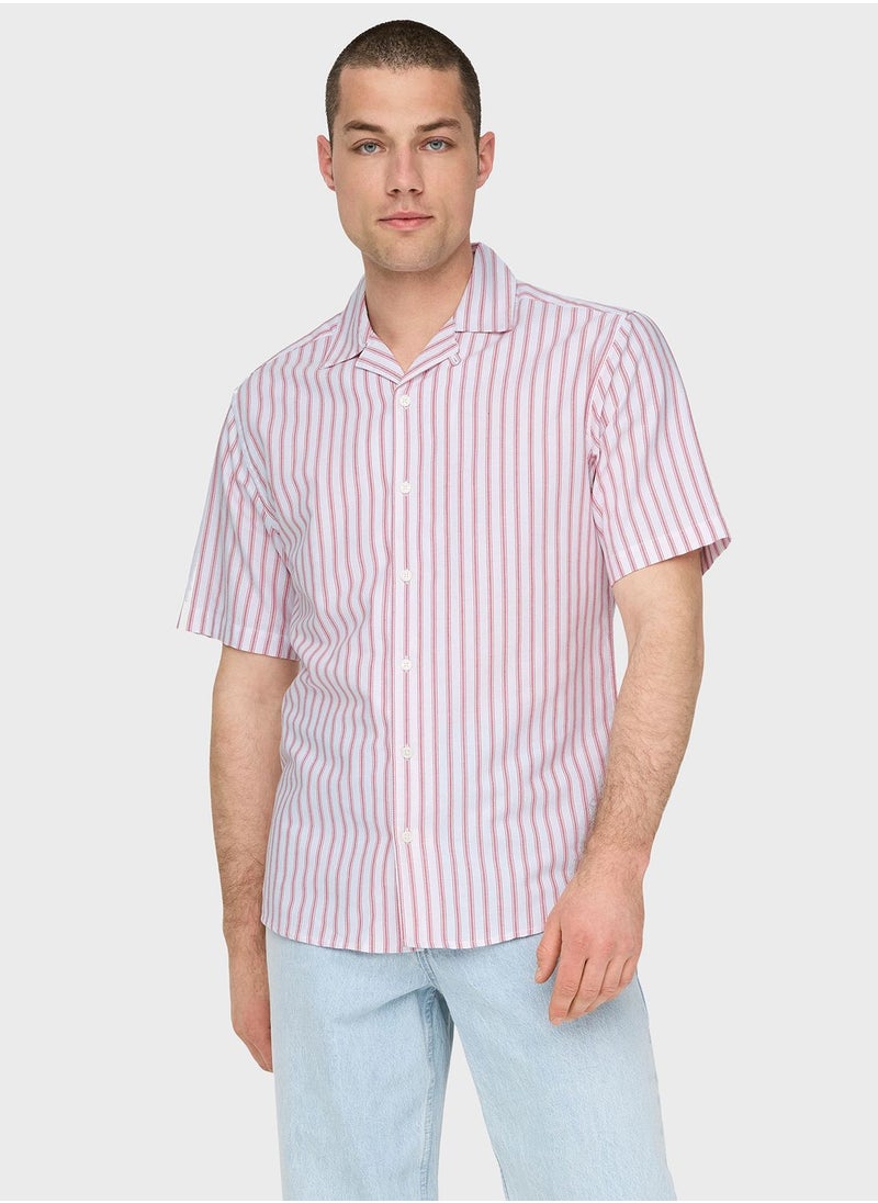 Only & Sons - Striped Slim Fit Shirt - Image 1