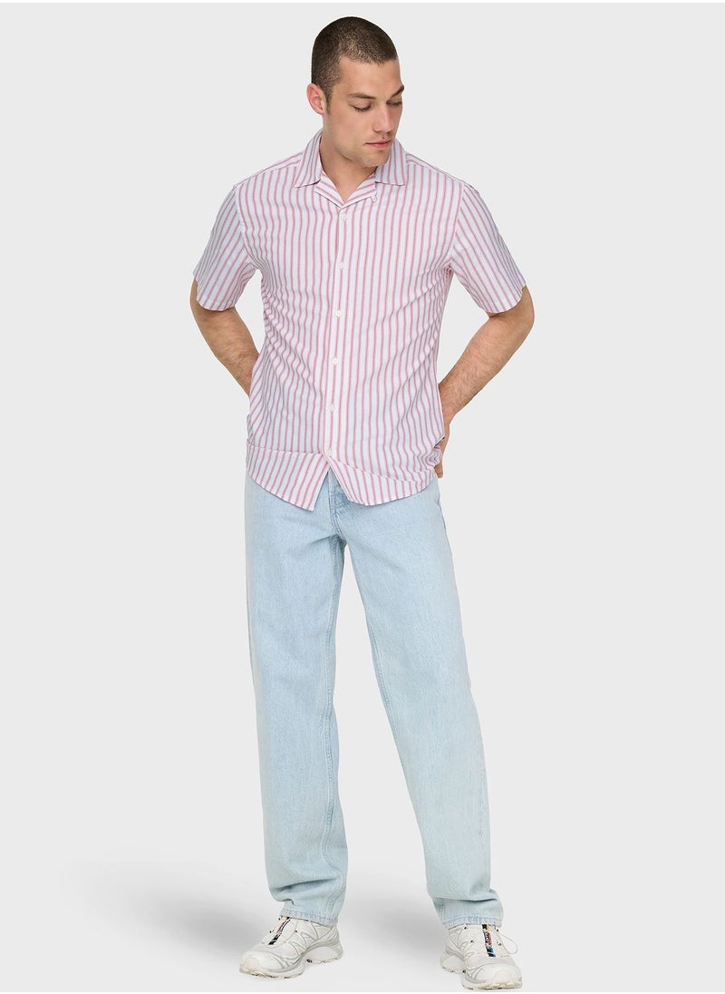Only & Sons - Striped Slim Fit Shirt - Image 1