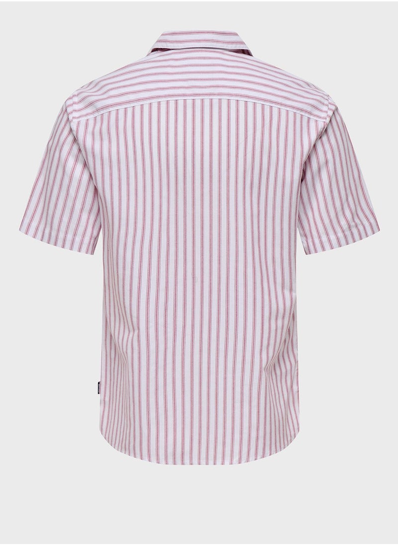 Only & Sons - Striped Slim Fit Shirt - Image 1