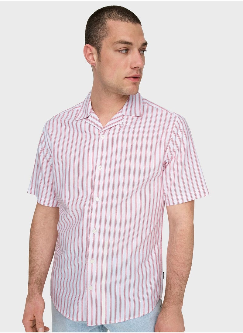 Only & Sons - Striped Slim Fit Shirt - Image 1