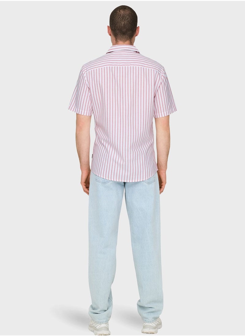 Only & Sons - Striped Slim Fit Shirt - Image 1