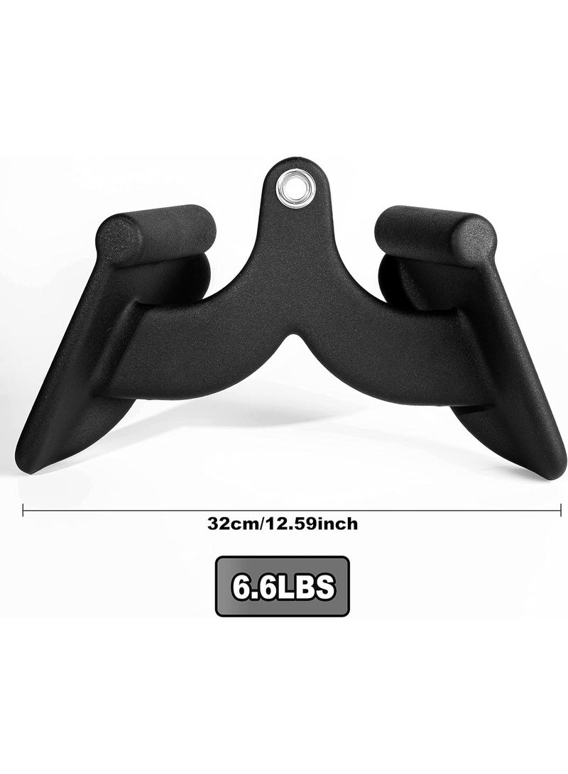 DNC LAT Pull Down Bar Handle Attachment for Cable Machine Tricep Press Down Bar, Home Gym Fitness Rowing T-Bar V-Bar Pulley Attachment for Strength Training – Solid Steel with Rubber Grip, Heavy Duty Gym Equipment Accessory - Image 5
