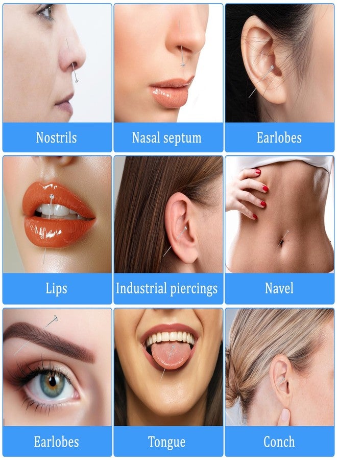 Yolev Piercing Taper Insertion Tool 14g 16g 18g Piercing Ball Grabber Tool For Changing Jewelry Flat Back Earring Applicator Tools Body Piercings Kit Threadless Internal External Thread Ear Nose Lip Stud - Image 5