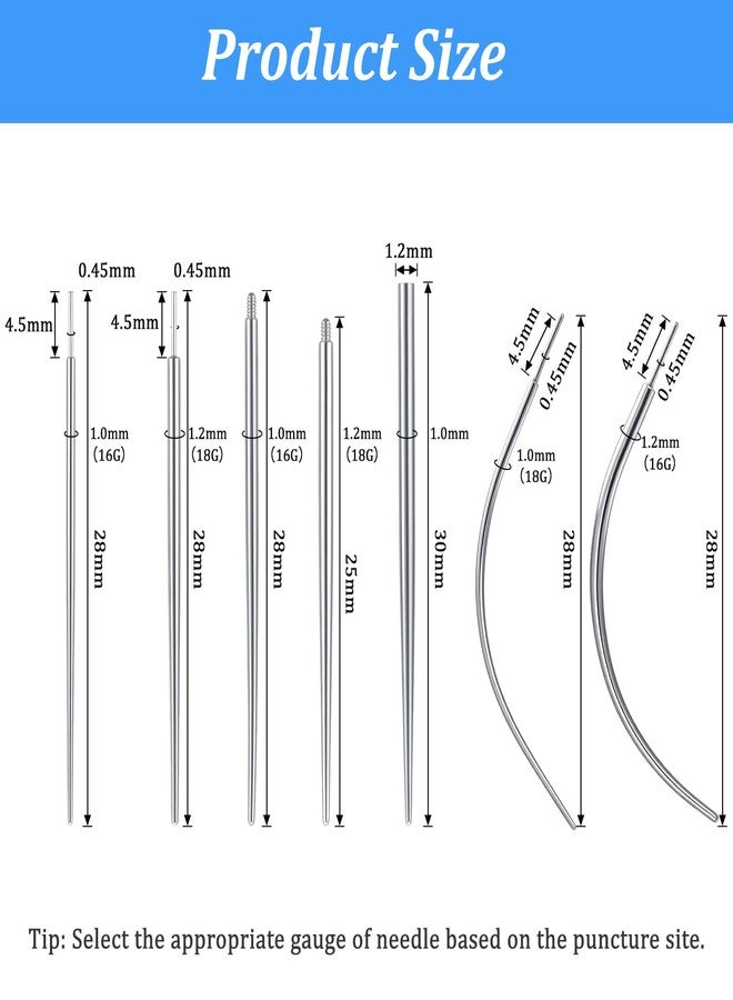 Yolev Piercing Taper Insertion Tool 14g 16g 18g Piercing Ball Grabber Tool For Changing Jewelry Flat Back Earring Applicator Tools Body Piercings Kit Threadless Internal External Thread Ear Nose Lip Stud - Image 2