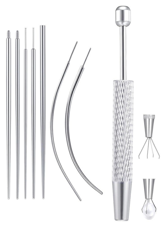 Yolev Piercing Taper Insertion Tool 14g 16g 18g Piercing Ball Grabber Tool For Changing Jewelry Flat Back Earring Applicator Tools Body Piercings Kit Threadless Internal External Thread Ear Nose Lip Stud - Image 1