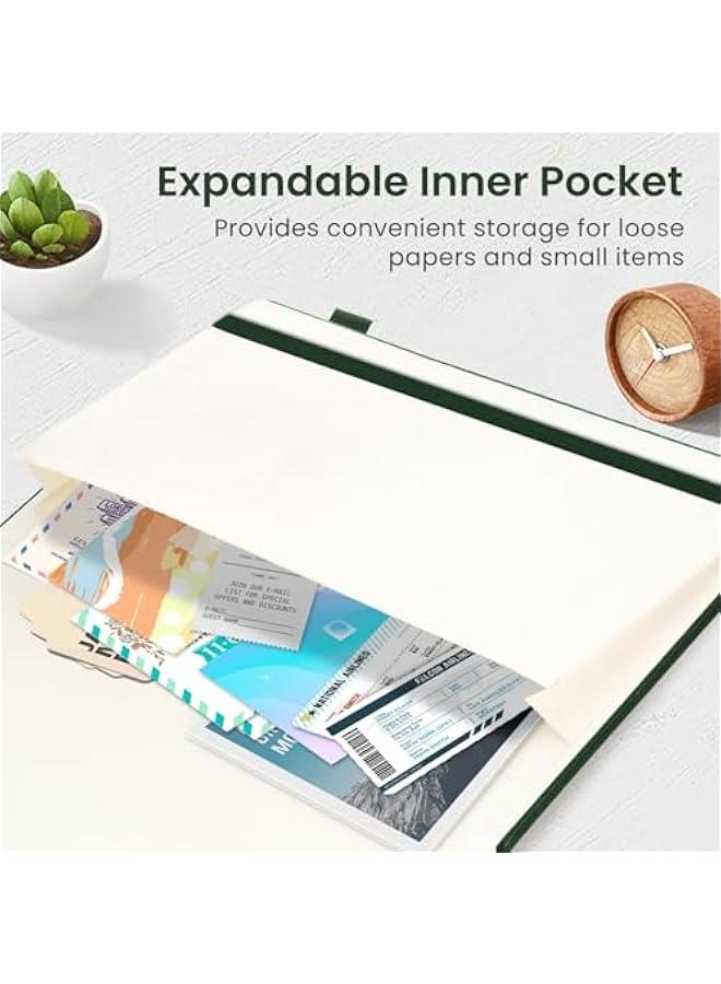 Arabest Bullet Dotted Journal Notebook for Women & Men, Hardcover Leather Journal for Writing, A5 Bullet Journaling Notebook for Work & Sketching, Perfect for Office School Home Supplies, 160 s, Dark Green - Image 5