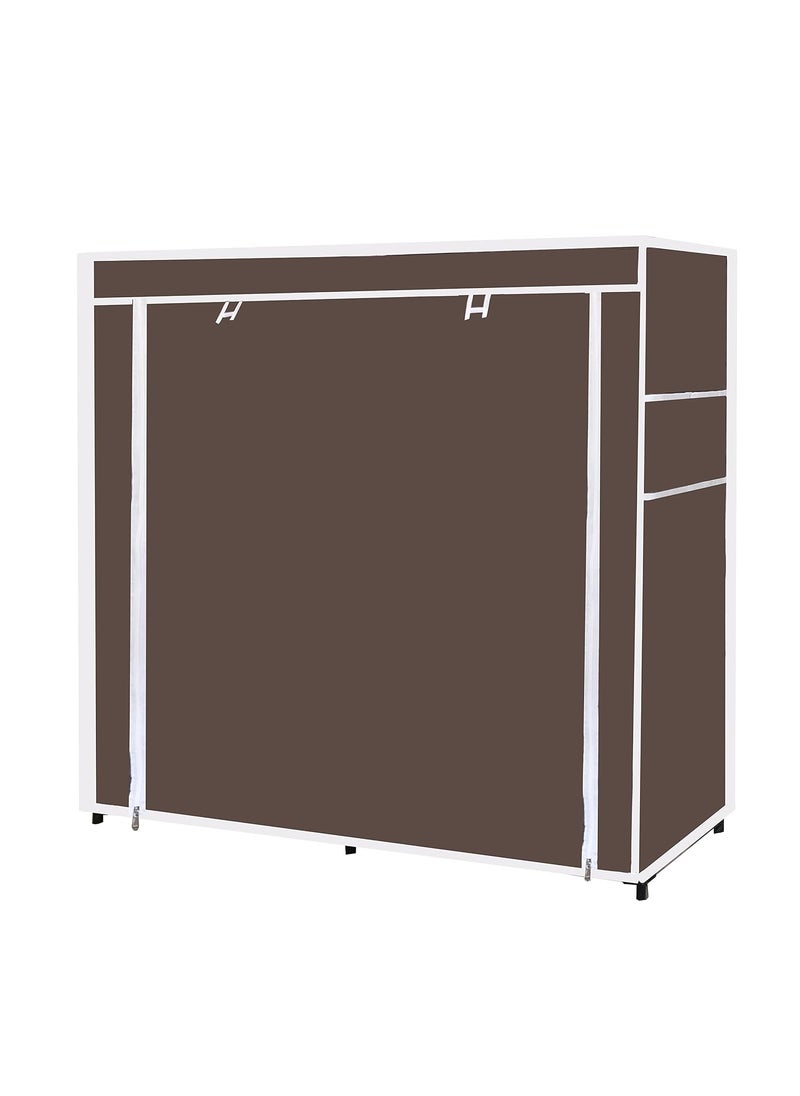Maison & Cuisine Maison Cuisine Multipurpose Portable Shoe Cabinet Rack with Wardrobe Cover Lite Weight Foldable Shelves Storage Organizer for Home 12 Layer Brown Storage Unit  - Image 3