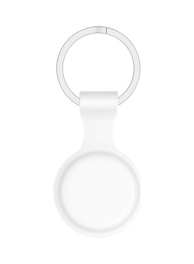NIBEMINENT Silicone Protective Sleeve Replacement for Apple Airtags Tracker White - Image 2