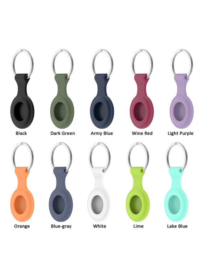 NIBEMINENT Silicone Protective Sleeve Replacement for Apple Airtags Tracker White - Image 5