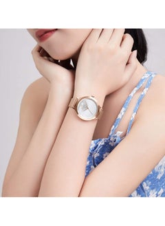 NAVIFORCE Elegant Women's Quartz Watch Stylish Round Dial with Minimalist Design Stainless Steel Mesh Strap Fashionable Timepiece for Everyday Wear and Special Occasions  - Image 3