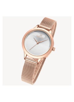 NAVIFORCE Elegant Women's Quartz Watch Stylish Round Dial with Minimalist Design Stainless Steel Mesh Strap Fashionable Timepiece for Everyday Wear and Special Occasions  - Image 4