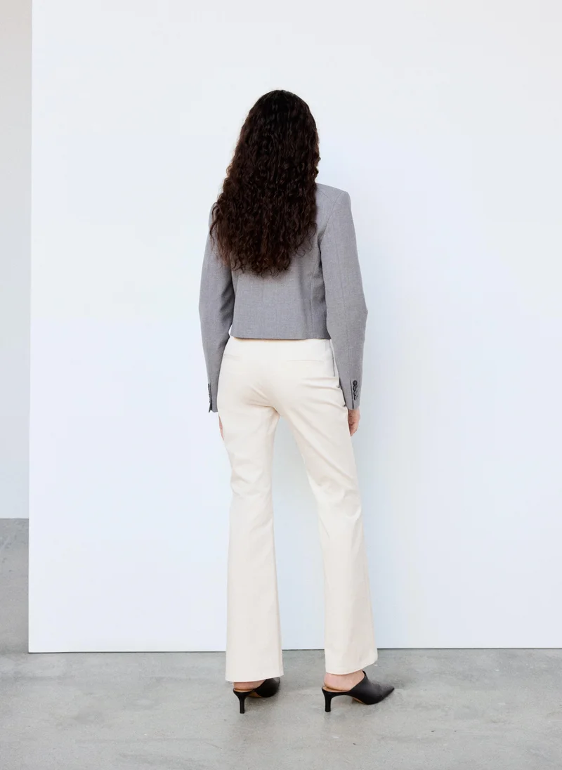 Mango High-Waisted Flared Trousers