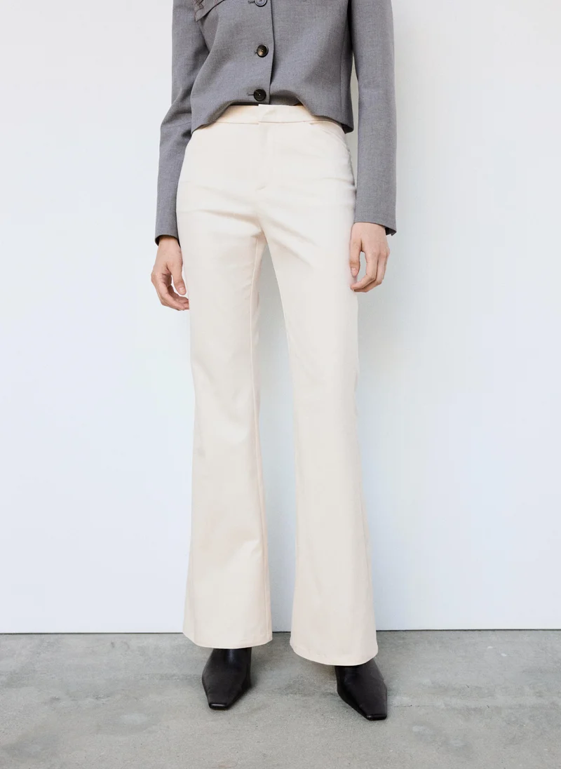 Mango High-Waisted Flared Trousers