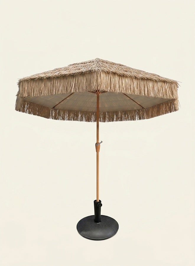 Premium 2.8m Balinese Thatch Style Garden Umbrella | Heavy-Duty Powder-Coated Steel Frame and UV-Resistant Fabric | Outdoor Patio and Poolside Shade - Image 3
