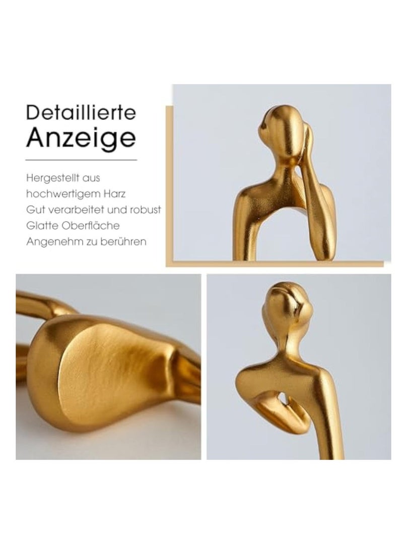 D&L Set Of 3 Pcs Abstract Thinker Art Statue Ornaments Abstract Decor Sculptures Resin Statue Modern Decorative Objects Desk Decor Small Shelf Decor Figurines Home Decorations For Living Room - Image 4