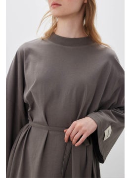 Manuka Oversize Long Casual Dress Anthracite  - Image 4