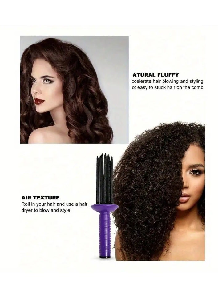 Rozino 1PC Round Hair Brush Fluffy Curl Curling Comb Round Hair Brush Curling Wand Hair Styling Tool - Image 4