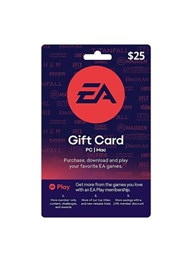 EA Play Gift Card - USD 25 (US) (Digital Code)
