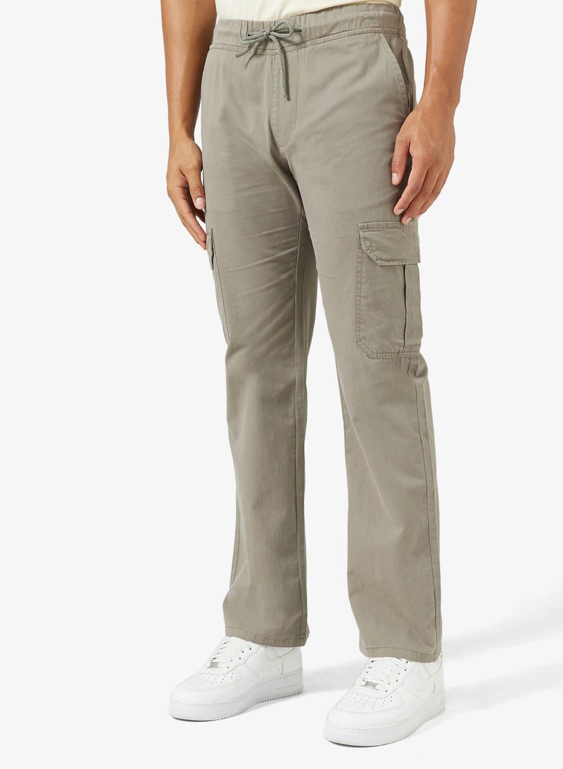 Seventy Five Cargo Pocket Oversized Linen Blend Pants - Image 1