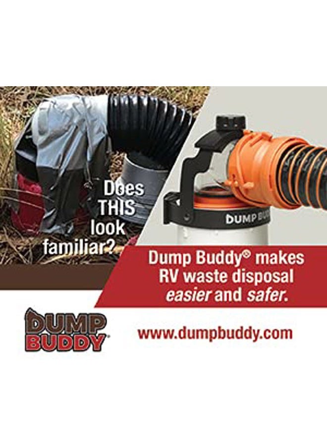 Dump Buddy RV Waste Management Device, Black, RV Sewer Adapter, 3-5.75" OD, ABS, HDPE, 1 Pack, Compact, Easy to Use & Clean, Secure, Prevents Spills, Patent# 11,022,246 - Image 5