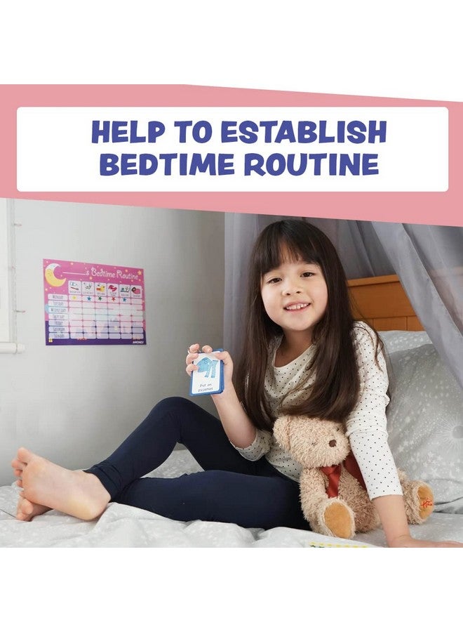 Amonev My Bedtime Routine Cards 12 Flash Cards For Visual Aid Special Ed, Speech Delay Non Verbal Children And Adults With Autism Or Special Needs  - Image 1