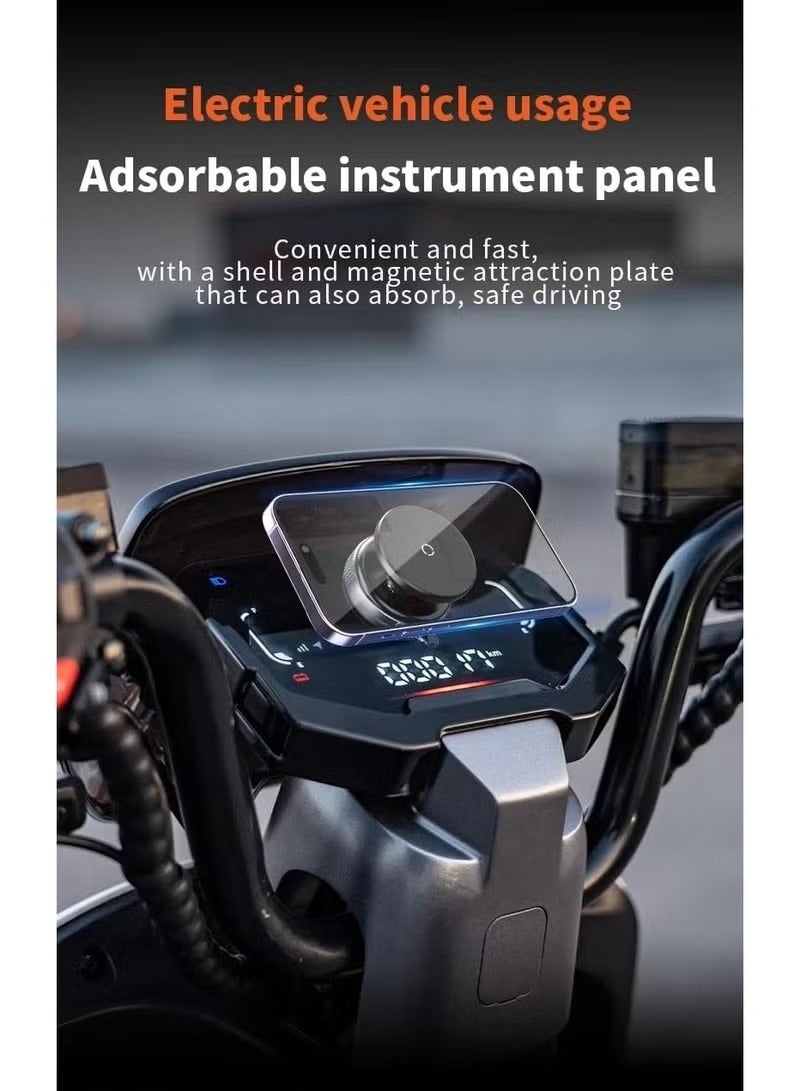 Vacuum Suction Magnetic Phone Holder for Car – Wireless Stand with Strong Suction Cup Base, 360° Rotation, Universal Magnetic Car Mount for Smartphones – Black - Image 2