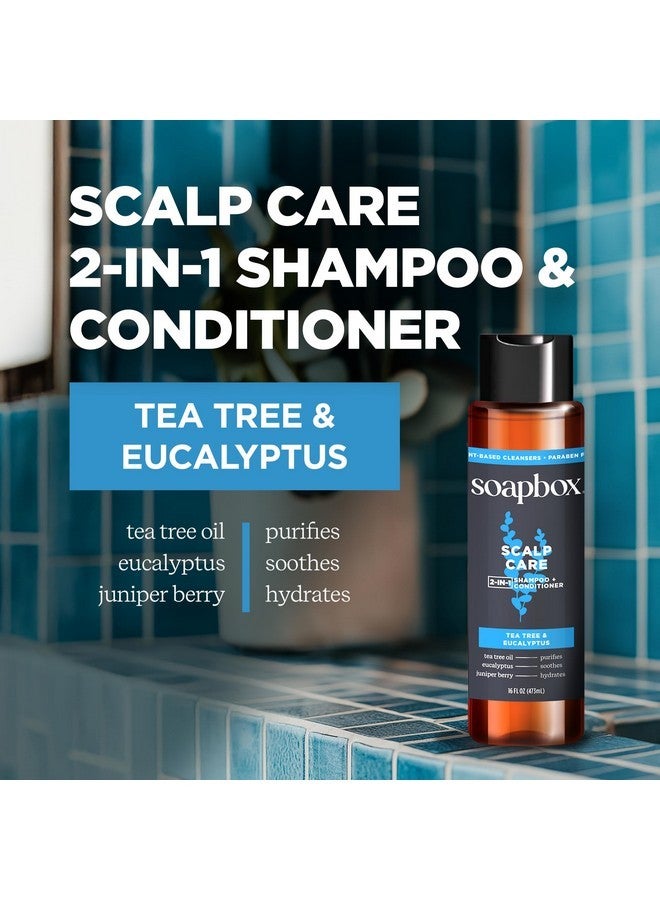 سوب بوكس مجموعة شامبو وبلسم سوب بوكس للرجال، مجموعة واحدة للعناية بفروة الرأس، مجموعة واحدة للعناية بكثافة الشعر وكثافته، 2 في 1 للرجال، شامبو وبلسم للرجال، 16 أونصة - Image 5