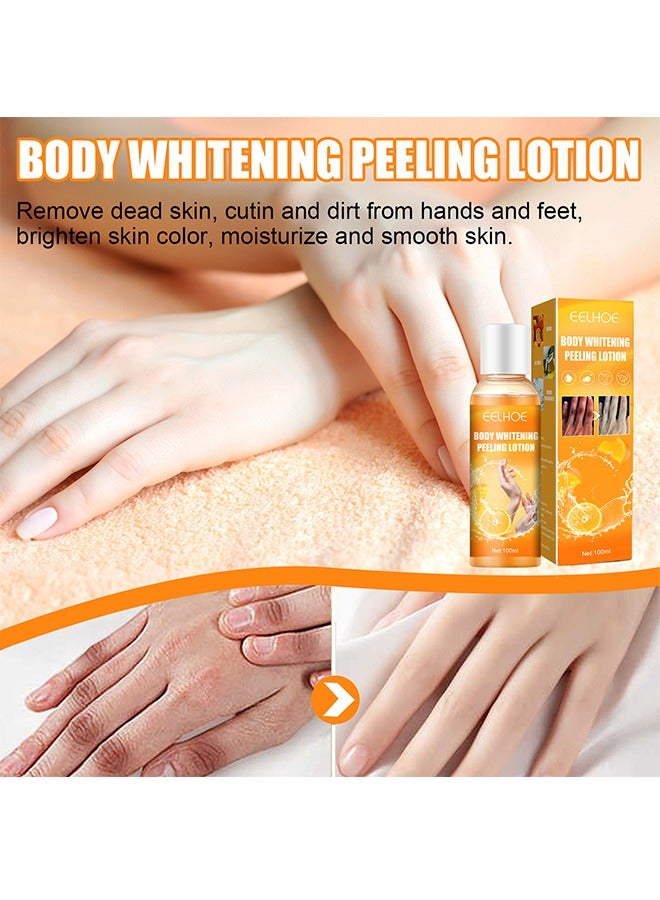 EELHOE Body Whitening Peeling Lotion - Dead Skin Exfoliating Skin Moisturizing Hydrating Butter Peeling off Wax Remove Dead Skin and Calluses Body Whitening Skin Lotion for Men & Women 100ml - Image 2