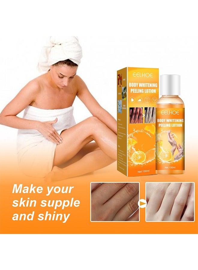 EELHOE Body Whitening Peeling Lotion - Dead Skin Exfoliating Skin Moisturizing Hydrating Butter Peeling off Wax Remove Dead Skin and Calluses Body Whitening Skin Lotion for Men & Women 100ml - Image 5