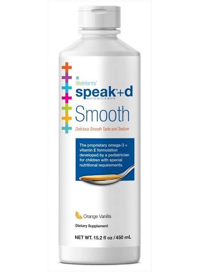 Lifetrients - – Speak+D Smooth – Orange Vanilla – 15.2 oz – Pediatrician Formulated to Support Children with Special Nutritional Requirements – Enhanced with Omega-3 & Vitamins E's, K's & D - Image 1