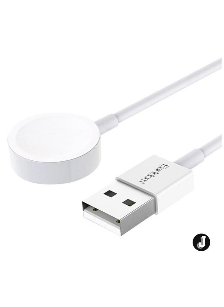 JAJEEK "ET-WC21 Wireless Charging Cable for Apple Watch - 1.0m, 5V/0.35A, Sleek White Design" - Image 2