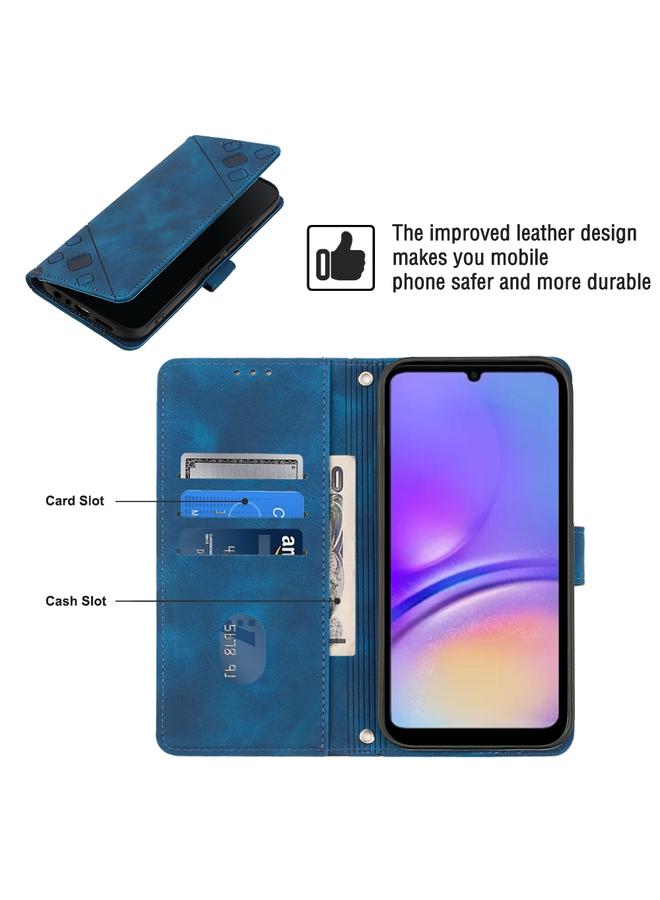 S-TOP Case For Samsung Galaxy A05 Skin-feel Embossed Leather Phone Case - Image 3
