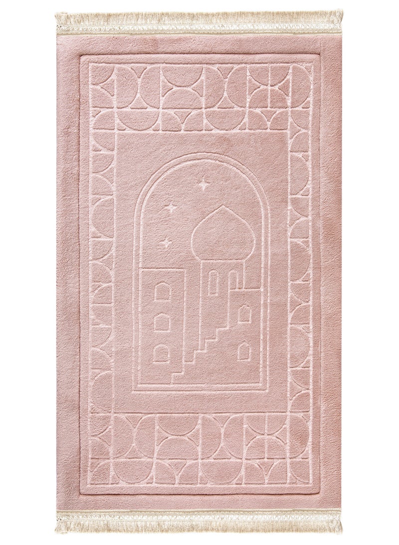 Urban rugs Blush Pink Emboss Prayer Mat - Image 1