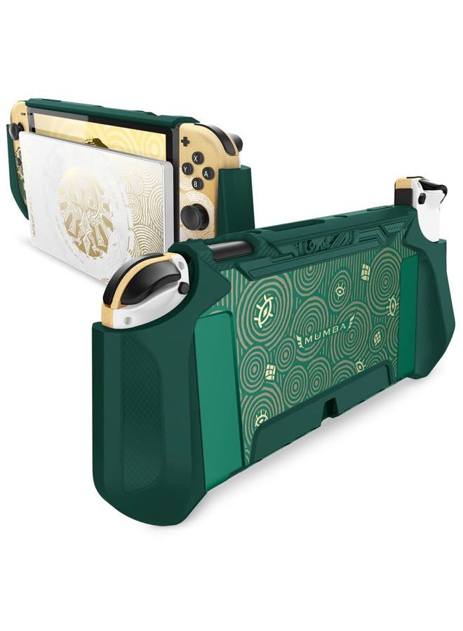 Mumba Dockable Case for Nintendo Switch OLED 2021, [Blade Series] TPU Grip Protective Cover Accessories Compatible with Nintendo Switch OLED 7 Inch and Joy-Con Controller (Viridian) - Image 1